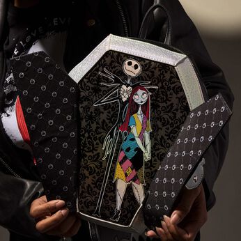 NYCC Limited Edition The Nightmare Before Christmas Jack & Sally Coffin Mini Backpack, Image 2